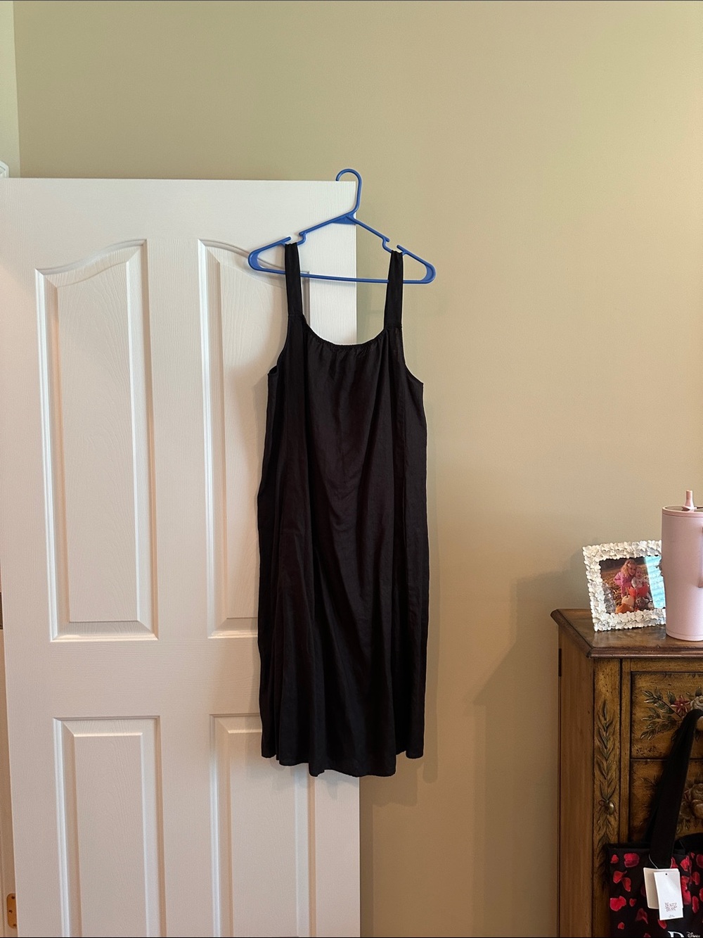 Eileen Fisher Black Linen Dress Excellent Condition
